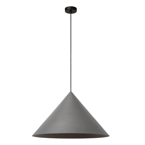 Lucide SPITZE - Hanglamp - Ø 60 cm - 1xE27 - Grijs | Vibes - uitgezet
